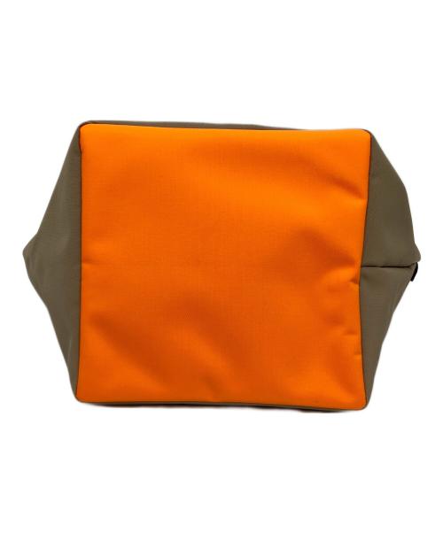 Herve Chapelier（エルベシャプリエ）Herve Chapelier (エルベシャプリエ) ナイロン舟形トートバッグ M ブラウン×オレンジの古着・服飾アイテム