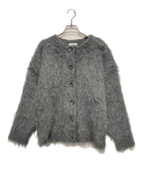 STYLE MIXER（スタイルミキサー）STYLE MIXER (スタイルミキサー) ヘアリーカールクルーニットカーデ グレー サイズ:Freeの古着・服飾アイテム