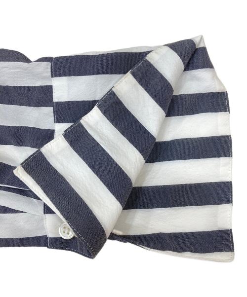 Spick and Span（スピック＆スパン）Spick and Span (スピックアンドスパン) フリルカラーストライプシャツ ホワイト サイズ:なしの古着・服飾アイテム