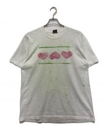 FRUIT OF THE LOOM（フルーツオブザルーム）の古着「ハートプリントTシャツ」｜ホワイト