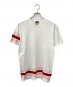 A BATHING APEア ベイシング エイプ）の古着「ボーダープリントTシャツ」｜ホワイト