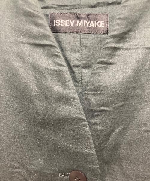 ISSEY MIYAKE（イッセイミヤケ）ISSEY MIYAKE (イッセイミヤケ) コットンリネンジャケット ブラック サイズ:不明の古着・服飾アイテム