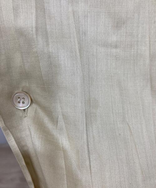 ISSEY MIYAKE（イッセイミヤケ）ISSEY MIYAKE (イッセイミヤケ) ポリリネンシワプリーツシャツ ベージュ サイズ:Mの古着・服飾アイテム