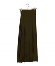 ISSEY MIYAKE（イッセイミヤケ）の古着「レーヨンロングスカート」｜オリーブ