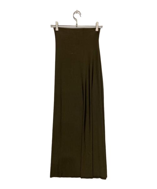 ISSEY MIYAKE（イッセイミヤケ）ISSEY MIYAKE (イッセイミヤケ) レーヨンロングスカート オリーブ サイズ:Ⅿの古着・服飾アイテム