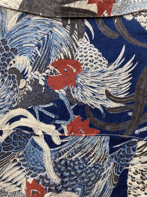 FLAT HEAD（フラット ヘッド）FLAT HEAD (フラット ヘッド) LINEN OPEN SHIRT ブルー サイズ:SIZE 40の古着・服飾アイテム