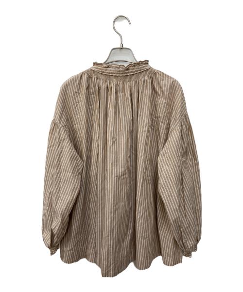 SLOBE IENA（スローブ イエナ）SLOBE IENA (スローブ イエナ) フリルカラーギャザーブラウス ベージュ サイズ:なしの古着・服飾アイテム