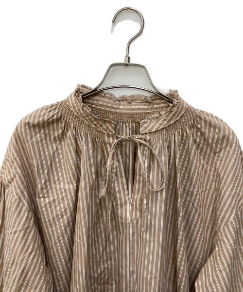 SLOBE IENA（スローブ イエナ）SLOBE IENA (スローブ イエナ) フリルカラーギャザーブラウス ベージュ サイズ:なしの古着・服飾アイテム