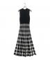 Diagram（ダイアグラム）の古着「チェックニットワンピース」｜ブラック