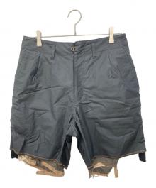 kolor/BEACON（カラービーコン）の古着「タイプライターコーティングショートパンツ」｜ブラック