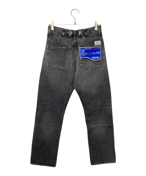 DAIRIKU（ダイリク）DAIRIKU (ダイリク) 22SS D-6 Painted ＆ Leather Patch Slim Pants ブラック サイズ:SIZE27の古着・服飾アイテム