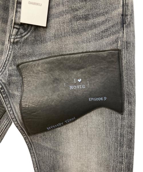 DAIRIKU（ダイリク）DAIRIKU (ダイリク) 22SS D-6 Painted ＆ Leather Patch Slim Pants ブラック サイズ:SIZE27の古着・服飾アイテム