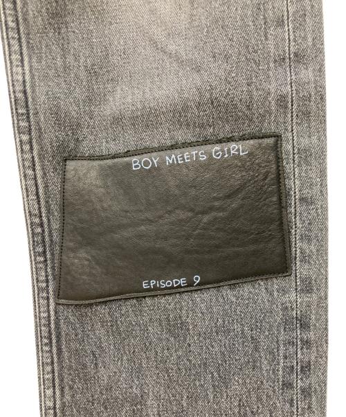 DAIRIKU（ダイリク）DAIRIKU (ダイリク) 22SS D-6 Painted ＆ Leather Patch Slim Pants ブラック サイズ:SIZE27の古着・服飾アイテム