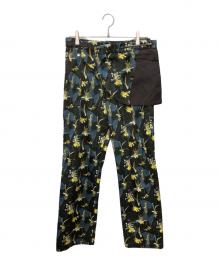 KIKO KOSTADINOV（キコ・コスタディノフ）の古着「ストレッチツイル パイピング トラウザー エプロンパンツ」｜ネイビー