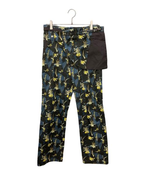 KIKO KOSTADINOV（キコ・コスタディノフ）KIKO KOSTADINOV (キコ・コスタディノフ) ストレッチツイル パイピング トラウザー エプロンパンツ ネイビー サイズ:SIZE44の古着・服飾アイテム