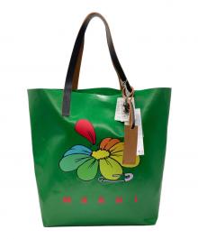MARNI（マルニ）の古着「フラワープリントショッピングトート」｜グリーン