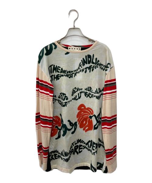 MARNI（マルニ）MARNI (マルニ) 総柄カットソープルオーバー ブラック サイズ:SIZE 44の古着・服飾アイテム