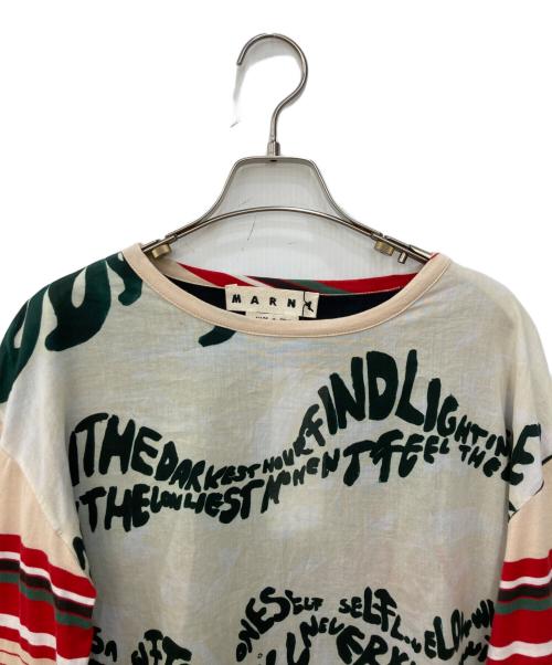 MARNI（マルニ）MARNI (マルニ) 総柄カットソープルオーバー ブラック サイズ:SIZE 44の古着・服飾アイテム