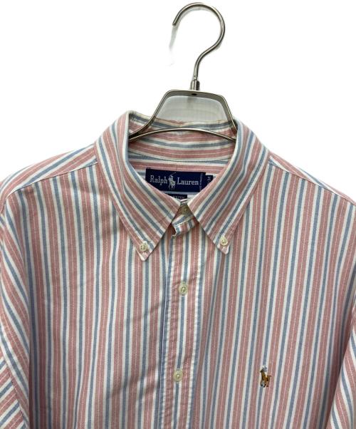POLO RALPH LAUREN（ポロ・ラルフローレン）POLO RALPH LAUREN (ポロ・ラルフローレン) ストライプボタンダウンシャツ　YARMOUTH ピンク サイズ:16　1/2の古着・服飾アイテム
