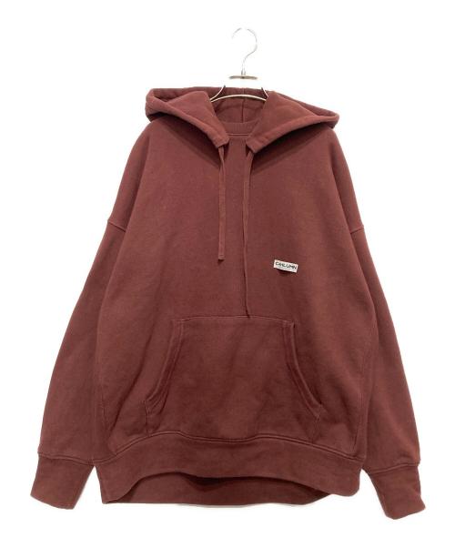 CAHLUMN（カウラム）CAHLUMN (カウラム) 後付けプルオーバーパーカー ボルドー サイズ:XXLの古着・服飾アイテム
