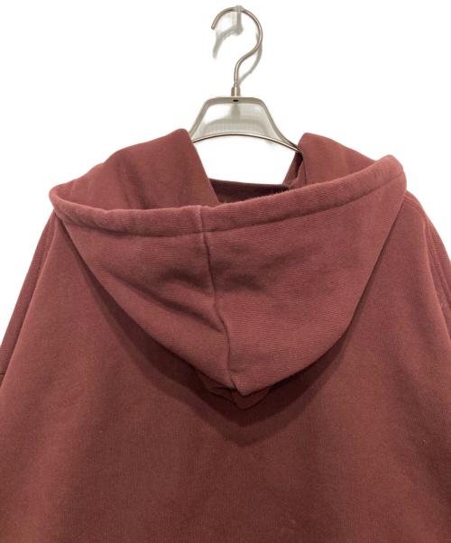 CAHLUMN（カウラム）CAHLUMN (カウラム) 後付けプルオーバーパーカー ボルドー サイズ:XXLの古着・服飾アイテム