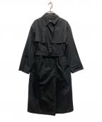 Traditional Weatherwearトラディショナルウェザーウェア）の古着「シリコンコーティングトレンチコート」｜ブラック