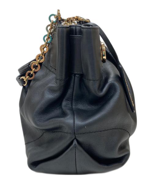 Salvatore Ferragamo（サルヴァトーレ フェラガモ）Salvatore Ferragamo (サルヴァトーレ フェラガモ) チェーントートバッグ ブラックの古着・服飾アイテム