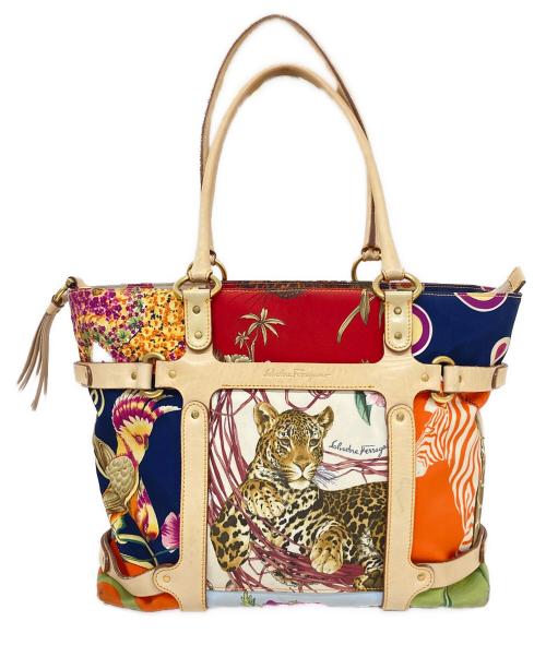 Salvatore Ferragamo（サルヴァトーレ フェラガモ）Salvatore Ferragamo (サルヴァトーレ フェラガモ) 総柄バック マルチカラーの古着・服飾アイテム