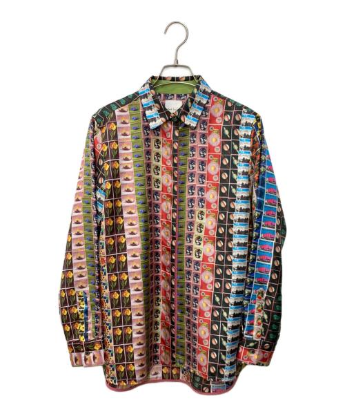PAUL SMITH（ポールスミス）PAUL SMITH (ポールスミス) 切手柄シャツ マルチカラー サイズ:42の古着・服飾アイテム