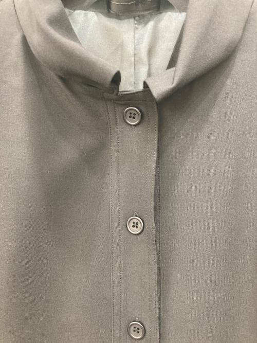 MOYURU（モユル）MOYURU (モユル) ビッグポケットコート ブラック サイズ:Lの古着・服飾アイテム