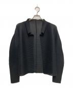 ISSEY MIYAKEイッセイミヤケ）の古着「プリーツカーディガン」｜ブラック