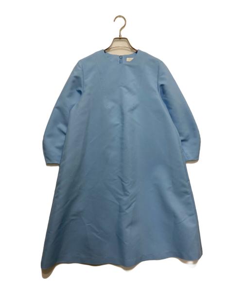 BALLSEY（ボールジィ）BALLSEY (ボールジィ) ハイカウントダブルクロス Aラインワンピース ライトブルー サイズ:Sの古着・服飾アイテム