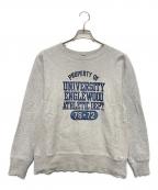cheswickチェスウィック）の古着「フロッキープリントスウェット」｜グレー