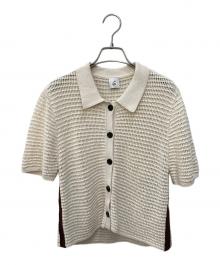 6(ROKU) BEAUTY&YOUTH（ロク ビューティーアンドユース）の古着「メッシュラインニット」｜アイボリー