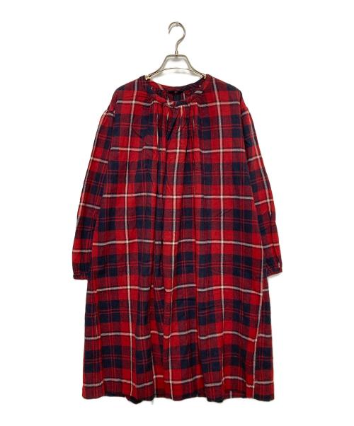 45rpm（45アールピーエム）45rpm (45アールピーエム) スモックワンピース ブラウン サイズ:SIZE 2の古着・服飾アイテム