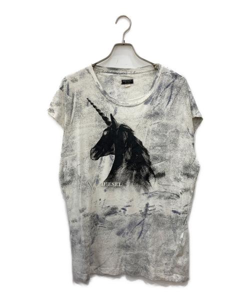 DIESEL（ディーゼル）DIESEL (ディーゼル) ノースリーブTシャツ ホワイト サイズ:Sの古着・服飾アイテム