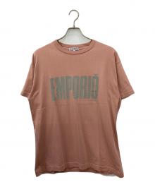 EMPORIO ARMANI（エンポリオアルマーニ）の古着「ロゴTシャツ」｜ピンク