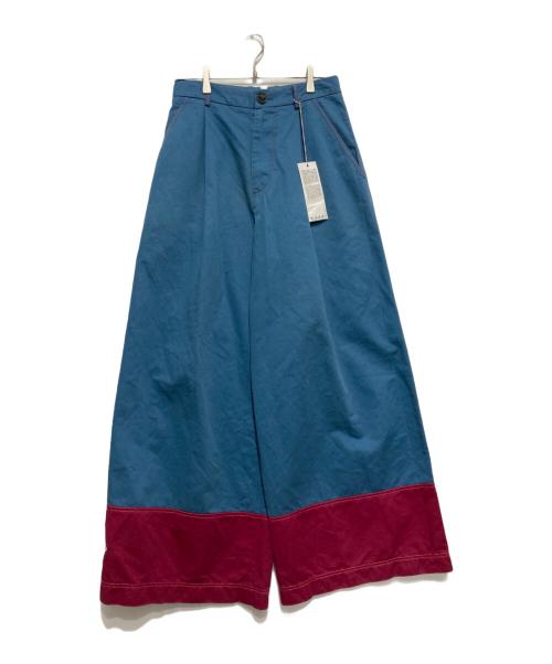MARNI（マルニ）MARNI (マルニ) ワイドフレアパンツ ブルー サイズ:40の古着・服飾アイテム