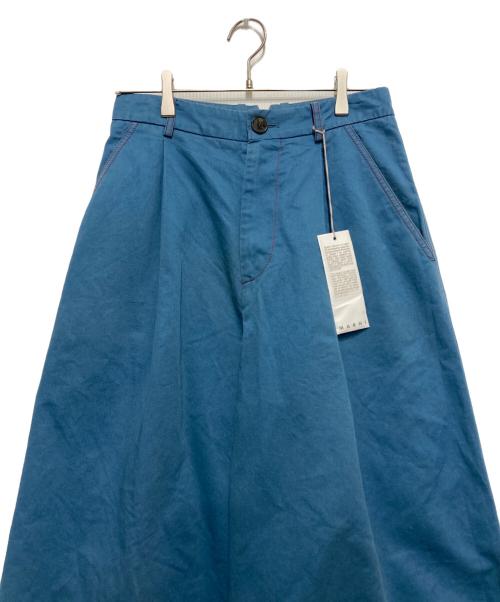 MARNI（マルニ）MARNI (マルニ) ワイドフレアパンツ ブルー サイズ:40の古着・服飾アイテム