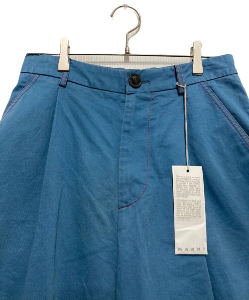 MARNI（マルニ）MARNI (マルニ) ワイドフレアパンツ ブルー サイズ:40の古着・服飾アイテム