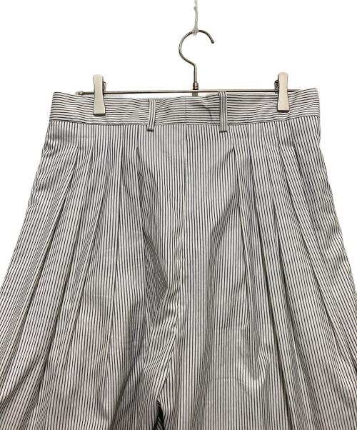 Hed Mayner（ヘド メイナー）Hed Mayner (ヘド メイナー) ストライププリーツパンツ ブルー×ホワイト サイズ:Ⅿの古着・服飾アイテム