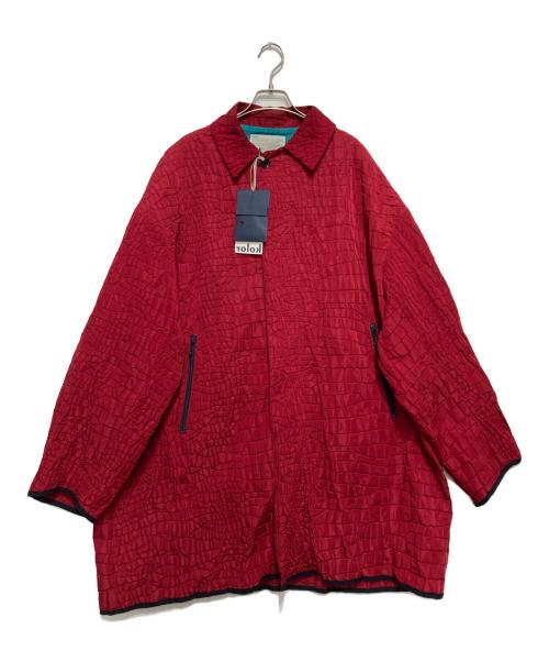 KOLOR（カラー）KOLOR (カラー) クロコダイルクロスステンカラーコート レッド サイズ:1の古着・服飾アイテム