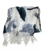 ISSEY MIYAKEイッセイミヤケ）の古着「総柄シルクストール」｜ホワイト