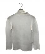 ISSEY MIYAKEイッセイミヤケ）の古着「ハイネックプリーツカットソー」｜ホワイト