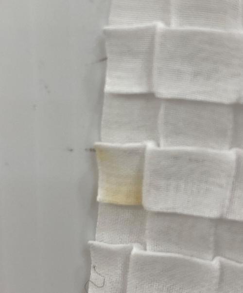 ISSEY MIYAKE（イッセイミヤケ）ISSEY MIYAKE (イッセイミヤケ) ハイネックプリーツカットソー ホワイト サイズ:Mの古着・服飾アイテム