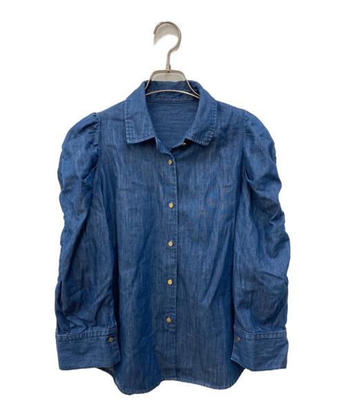 La boutique BonBon（ラブティックボンボン）La boutique BonBon (ラブティックボンボン) デニムパワショルシャツ インディゴ サイズ:FREEの古着・服飾アイテム