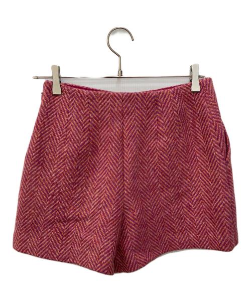 Loulou Willoughby（ルルウィルビー）Loulou Willoughby (ルルウィルビー) MAGEE ヘリンボンスカンツ ショッキングピンク サイズ:2の古着・服飾アイテム