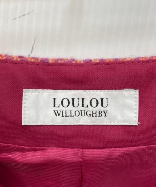 Loulou Willoughby（ルルウィルビー）Loulou Willoughby (ルルウィルビー) MAGEE ヘリンボンスカンツ ショッキングピンク サイズ:2の古着・服飾アイテム