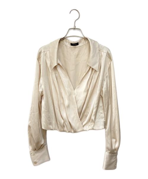 anuans（アニュアンス）anuans (アニュアンス) キャミレイヤードカシュクールブラウス ベージュ サイズ:S 未使用品の古着・服飾アイテム