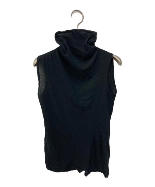 YOHJI YAMAMOTO（ヨウジヤマモト）YOHJI YAMAMOTO (ヨウジヤマモト) タートルネックノースリーブカットソー ブラック サイズ:Mの古着・服飾アイテム